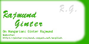 rajmund ginter business card